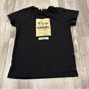 Burberry Black and Gold Graphic Tee